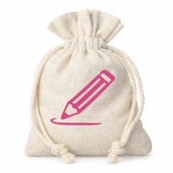Sachet en lin marquage personnalisé